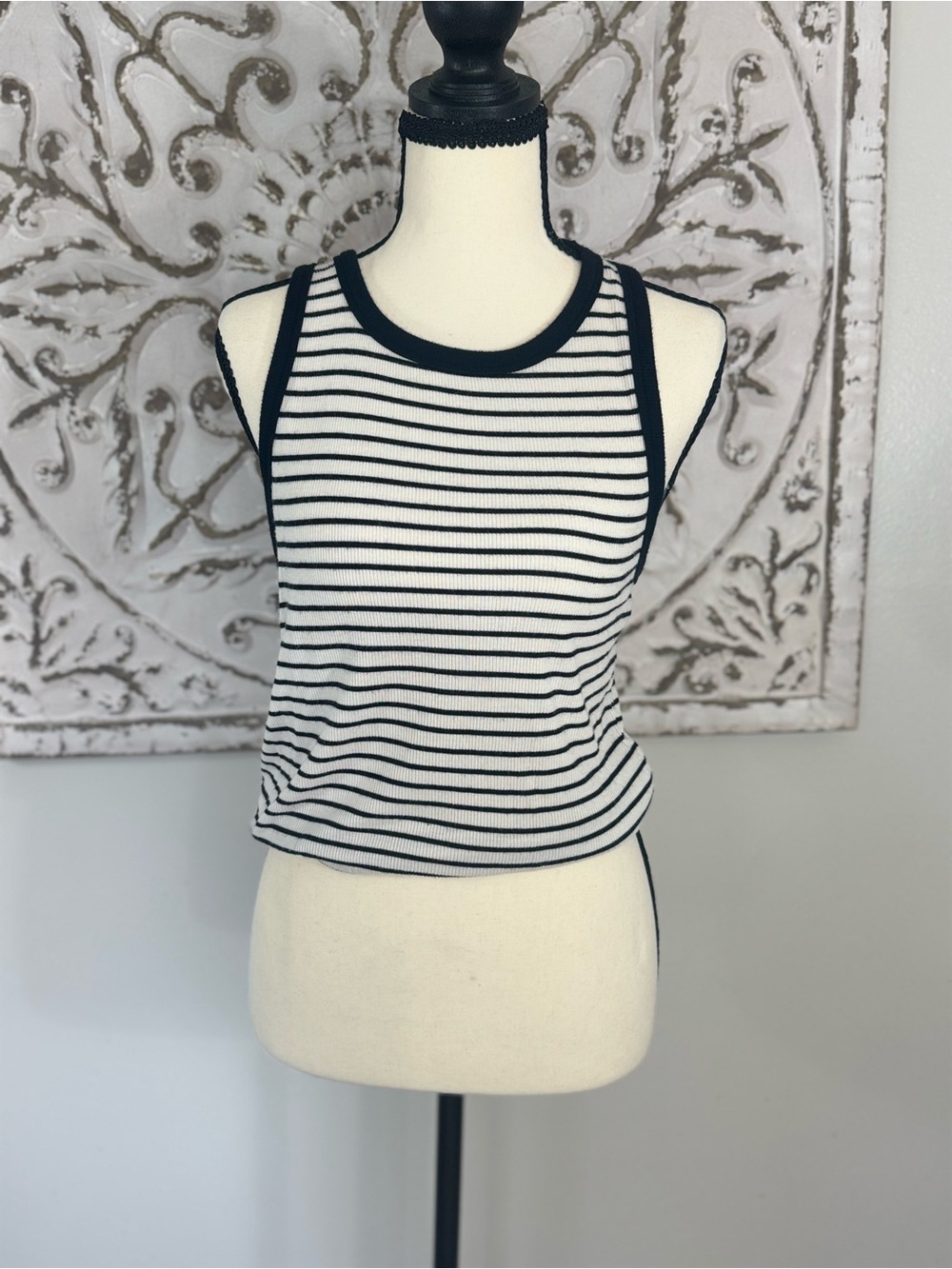 AE Soft & Sexy Striped Ribbed Crop Tank – Women’s Size Small